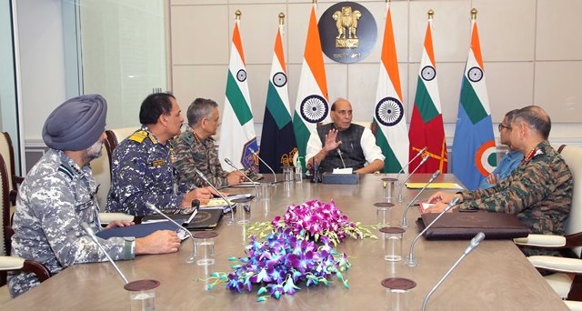 Defence Minister chairs a high-level meeting to review security situation along western border