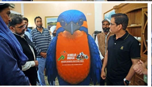 Satish Sharma launches Mascot, Logo, Anthem, Jerseys for Khelo India Water Sports Festival 2025
