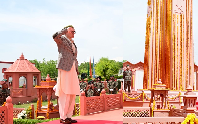 CM rededicates renovated War Memorial, attends 78th Raising Day of JAK LI Regimental Centre