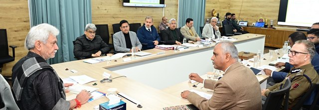 LG chairs high level review meeting of Subordinate Departments of Home Department