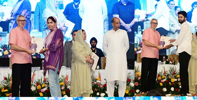 J&K CM hands over appointment orders to Medical Officers at SKICC