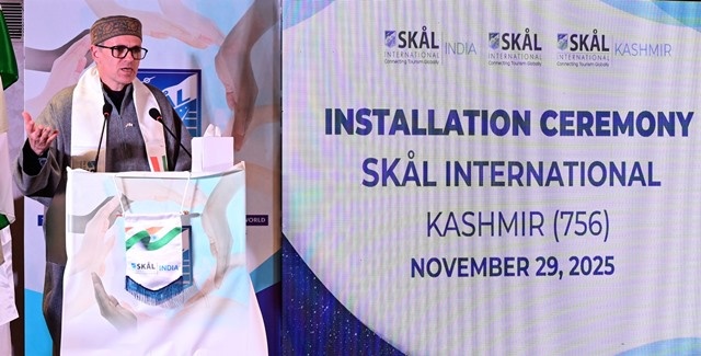 CM Omar Abdullah launches SKÅL in Kashmir representing travel & tourism sector