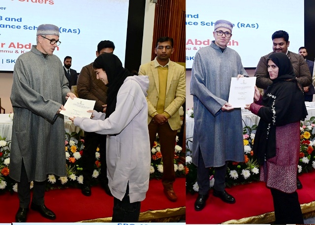  CM Omar Abdullah distributes compassionate appointment orders to 54 beneficiaries of Kashmir division