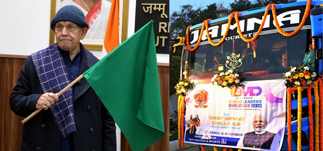 Lieutenant Governor flags off J&K’s UT Contingent for 29th National Youth Festival-Viksit Bharat