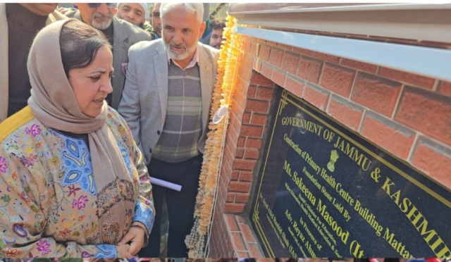   Sakeena Itoo lays foundation stone of GDC Mattan, new building for PHC Mattan